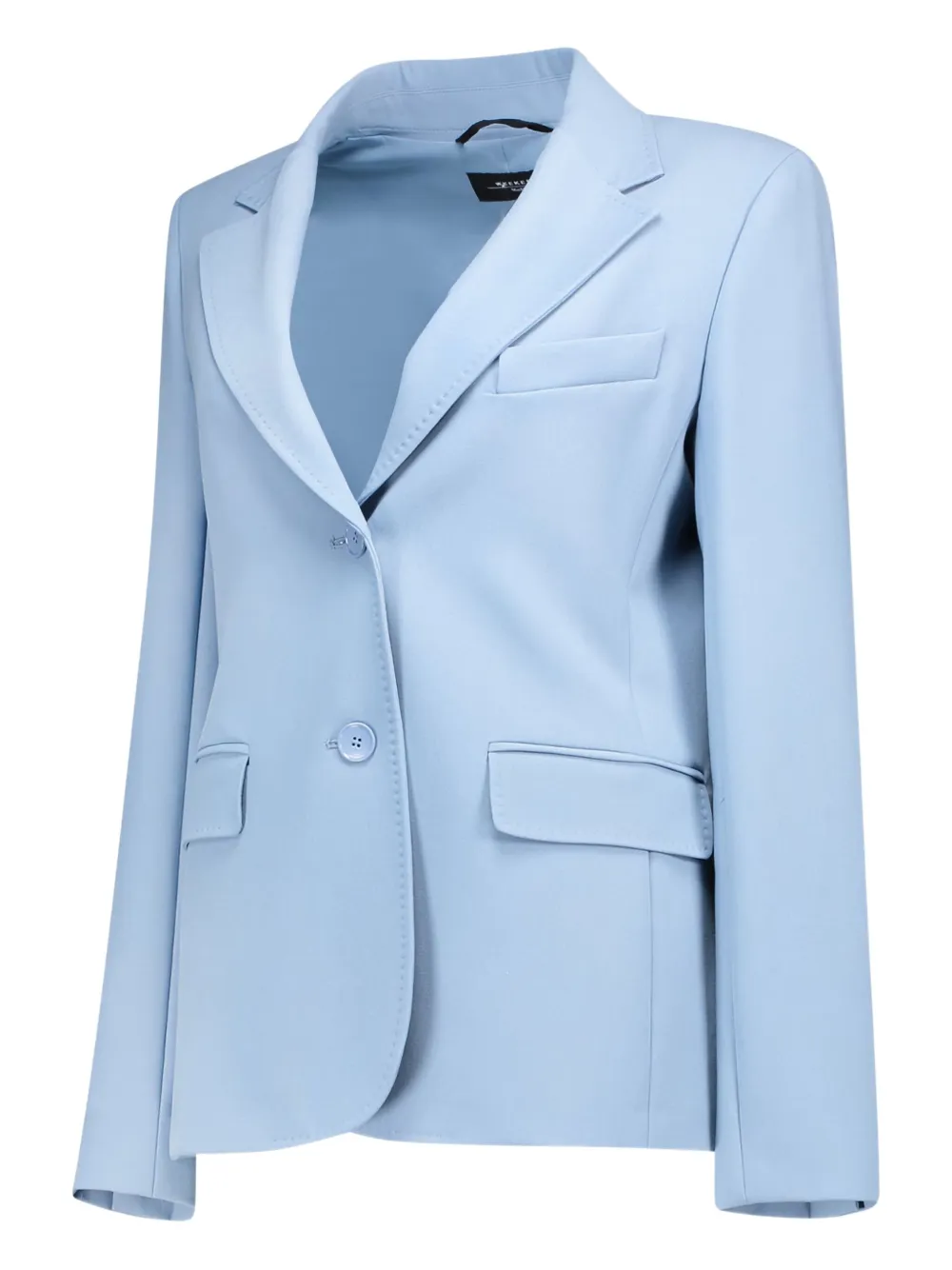 Max Mara Blazer met enkele rij knopen Blauw