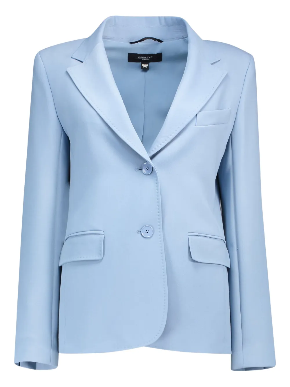 Max Mara Blazer met enkele rij knopen Blauw