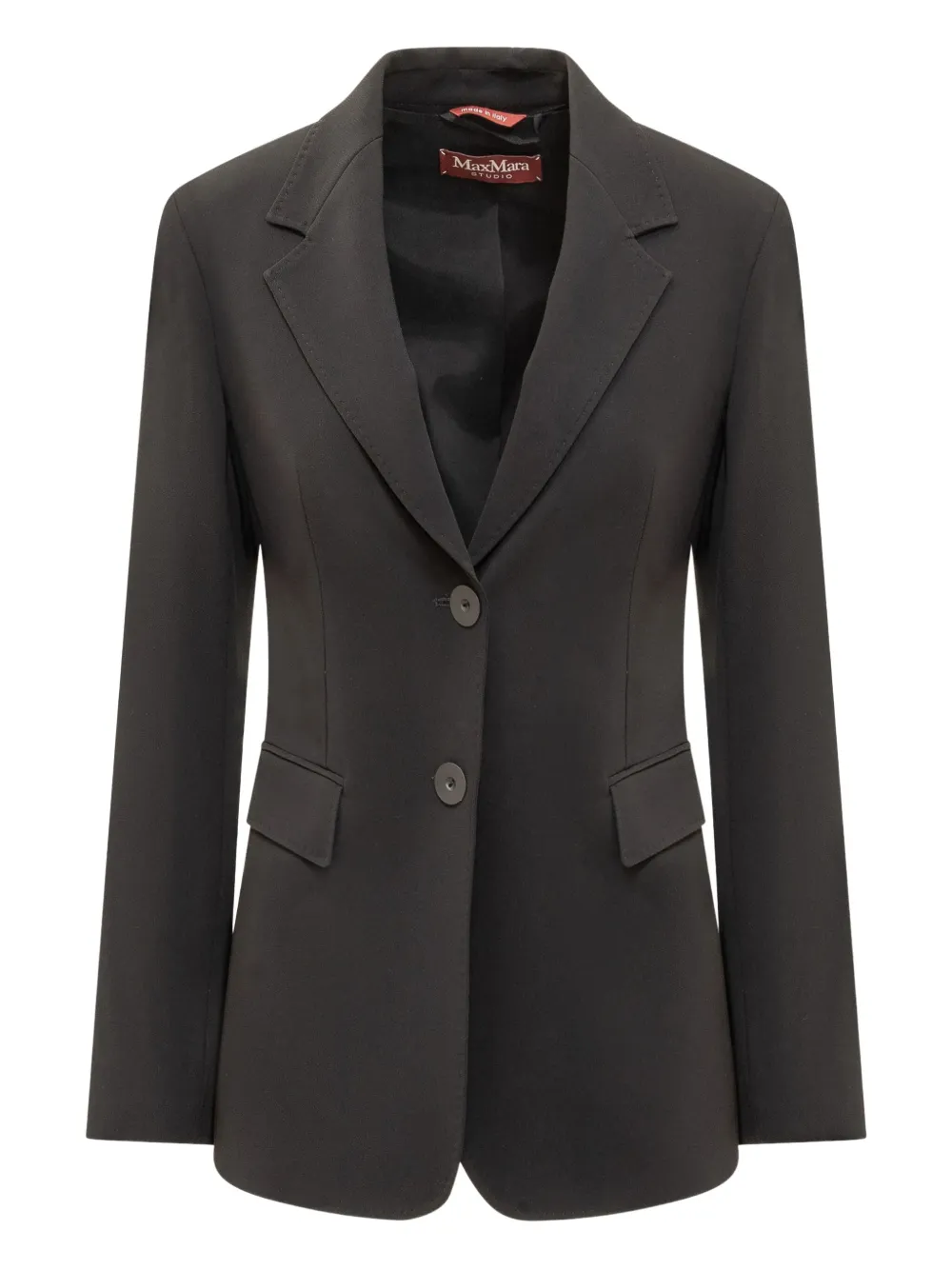 Max Mara Blazer met enkele rij knopen Zwart
