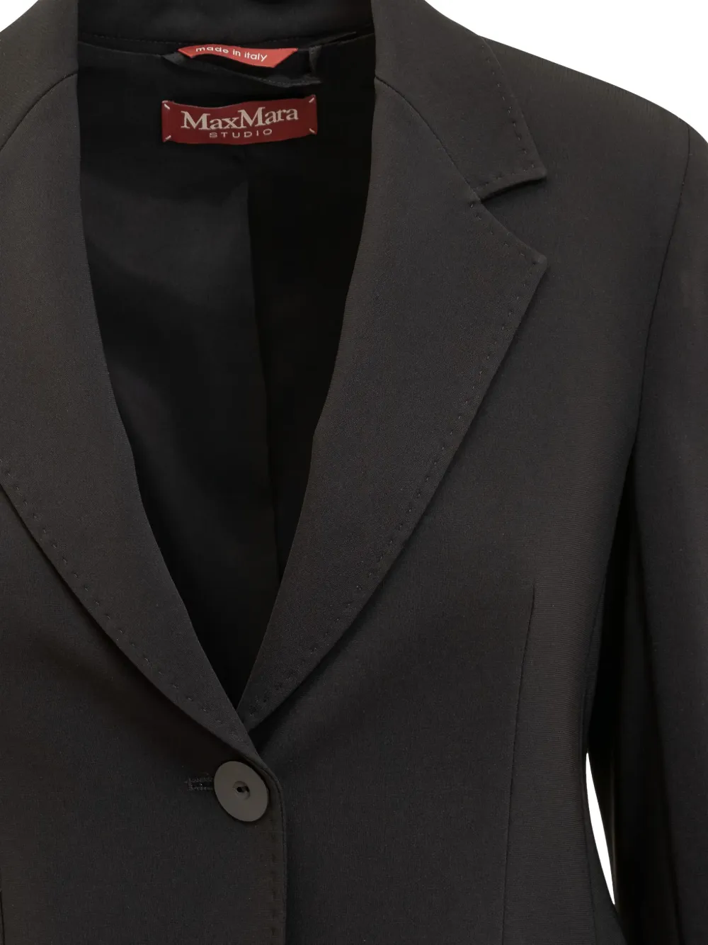 Max Mara Blazer met enkele rij knopen Zwart