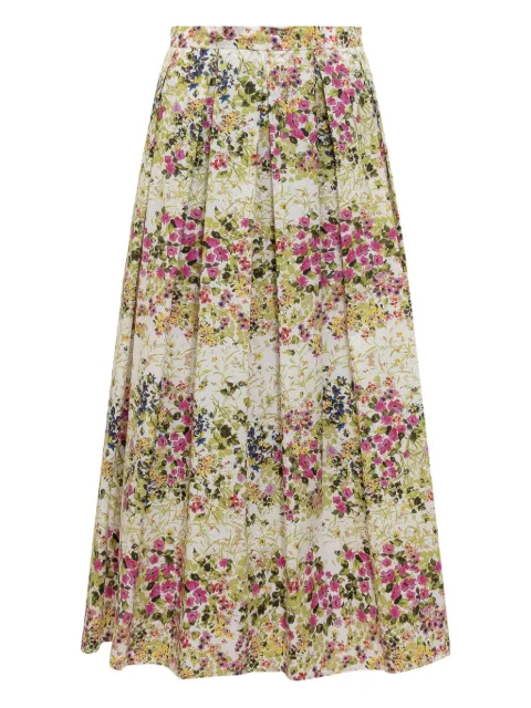 Max Mara Midirock mit Blumen-Print