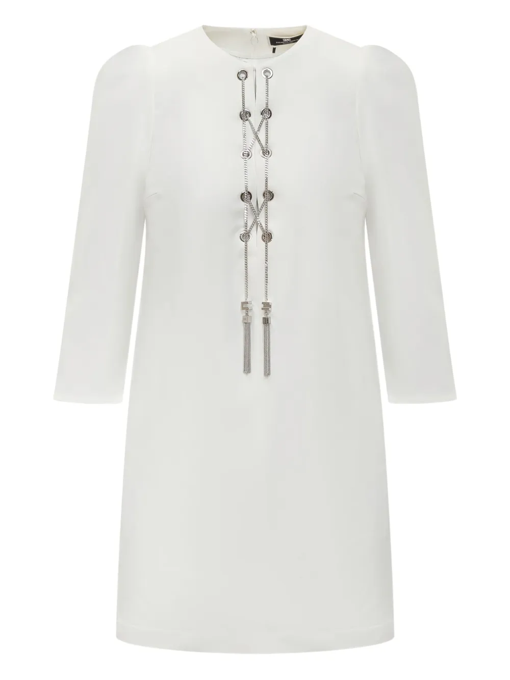 Elisabetta Franchi Criss Cross ドレス - ホワイト Elisabetta Franchi Criss Cross ドレス - ホワイト