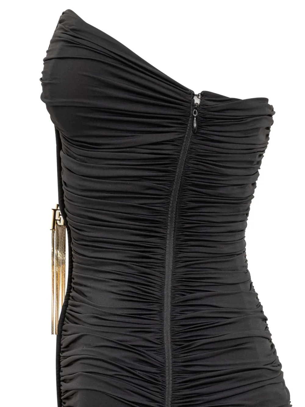 Elisabetta Franchi Gedrapeerde mini-jurk Zwart