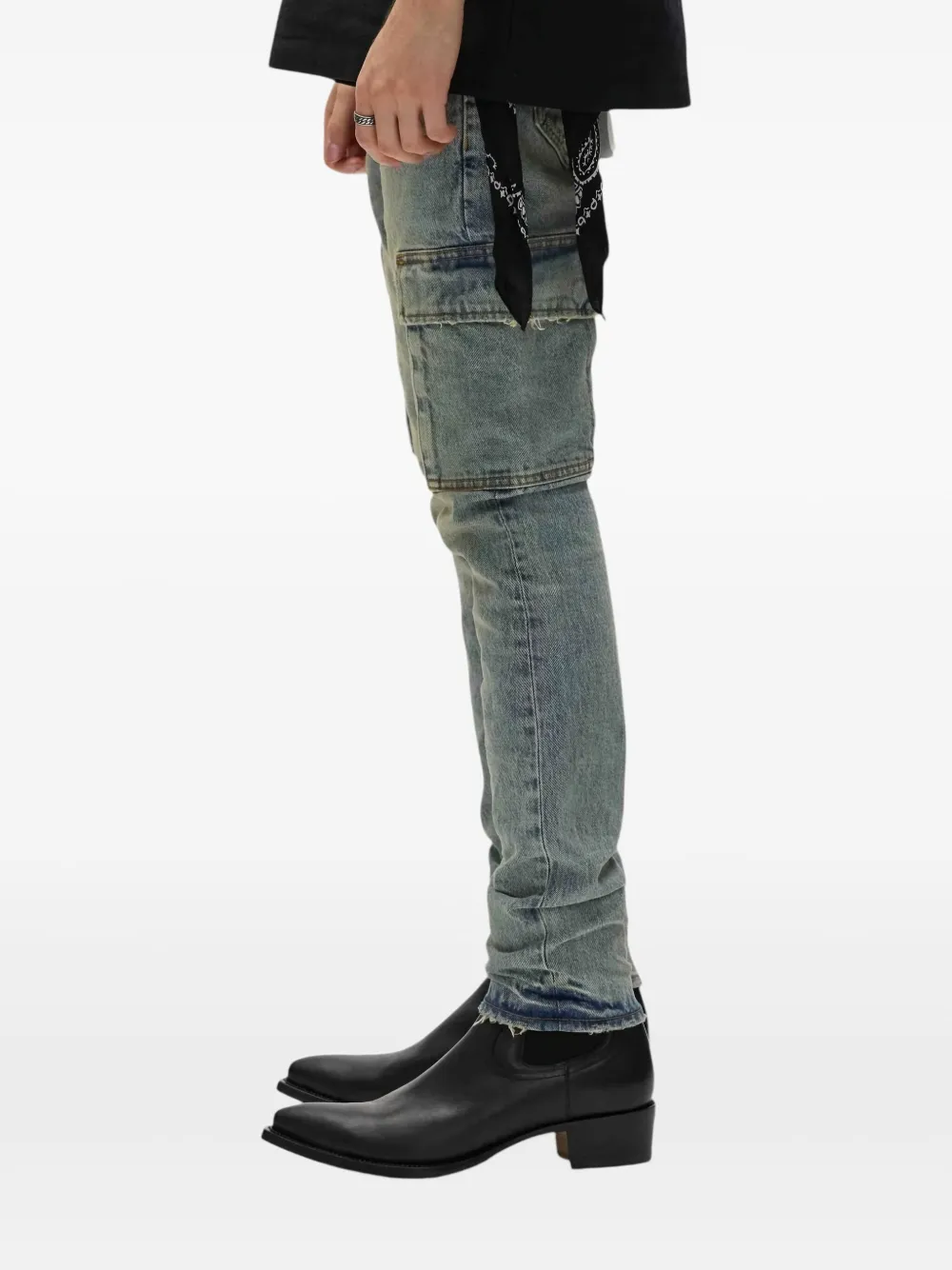 Purple Brand Cargo skinny jeans Blauw