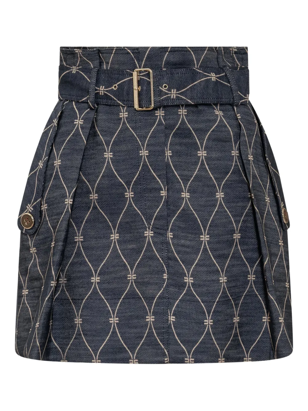 Elisabetta Franchi Mini-spijkerrok Blauw