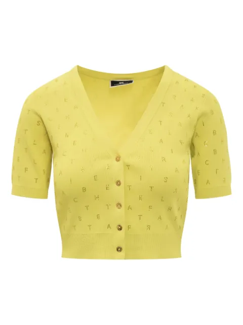 Elisabetta Franchi letters-print cardigan 