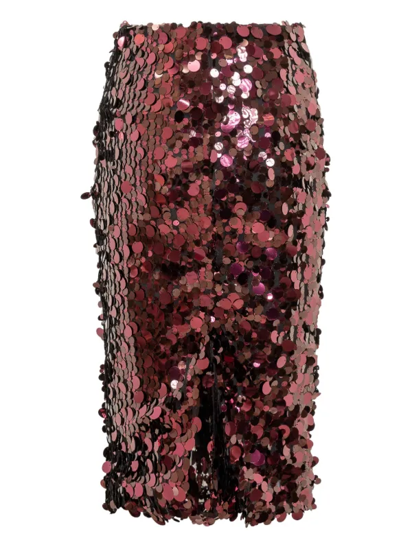 Jucca Approved sequin-embellished Midi Skirt Red FARFETCH ZA