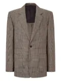 Man On The Boon. checked single-button blazer - Brown