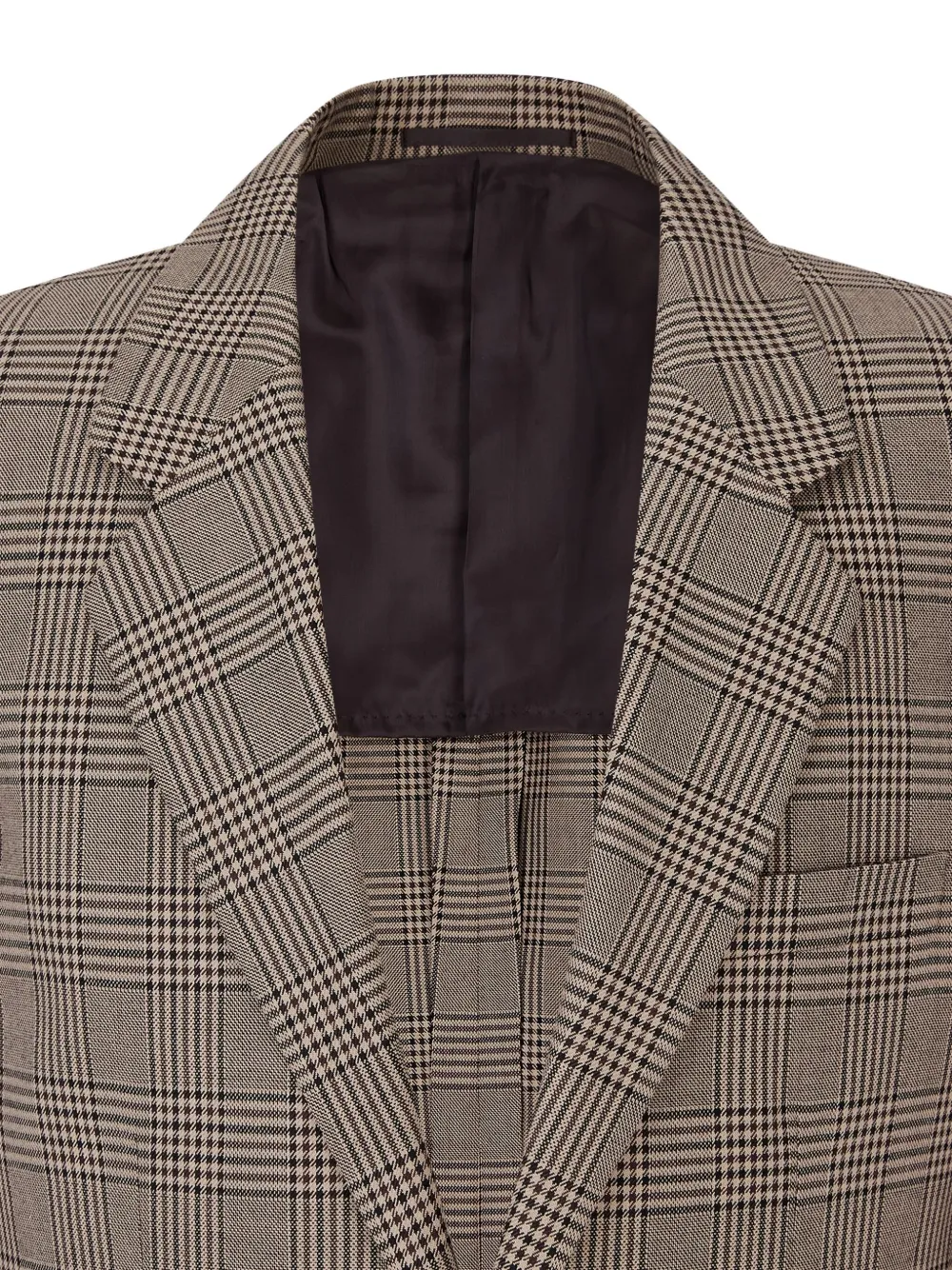 Man On The Boon. Checked Single-button Blazer