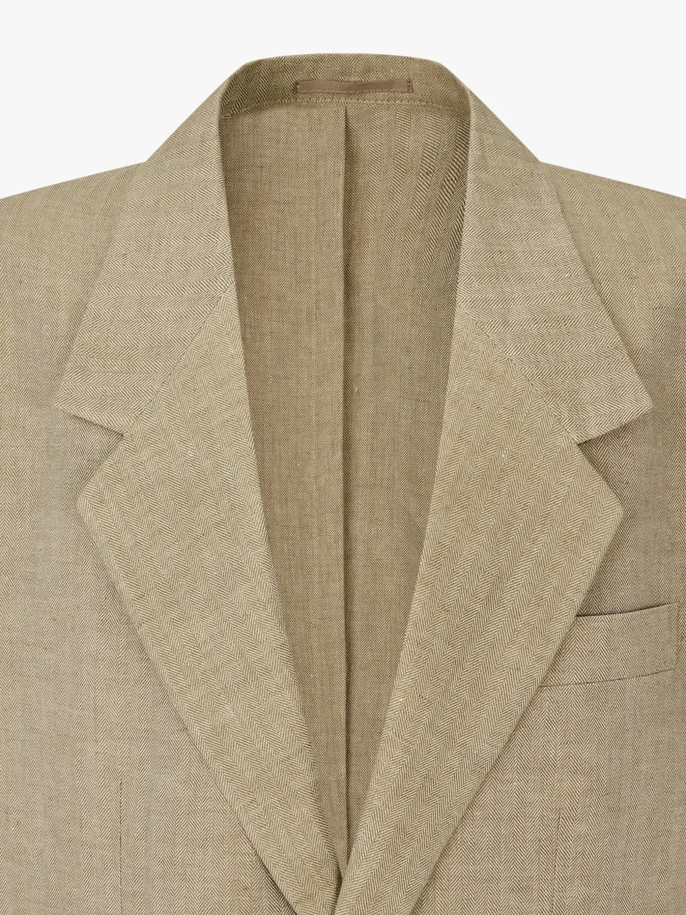 MAN ON THE BOON. HERRINGBONE-PATTERN LINEN BLAZER
