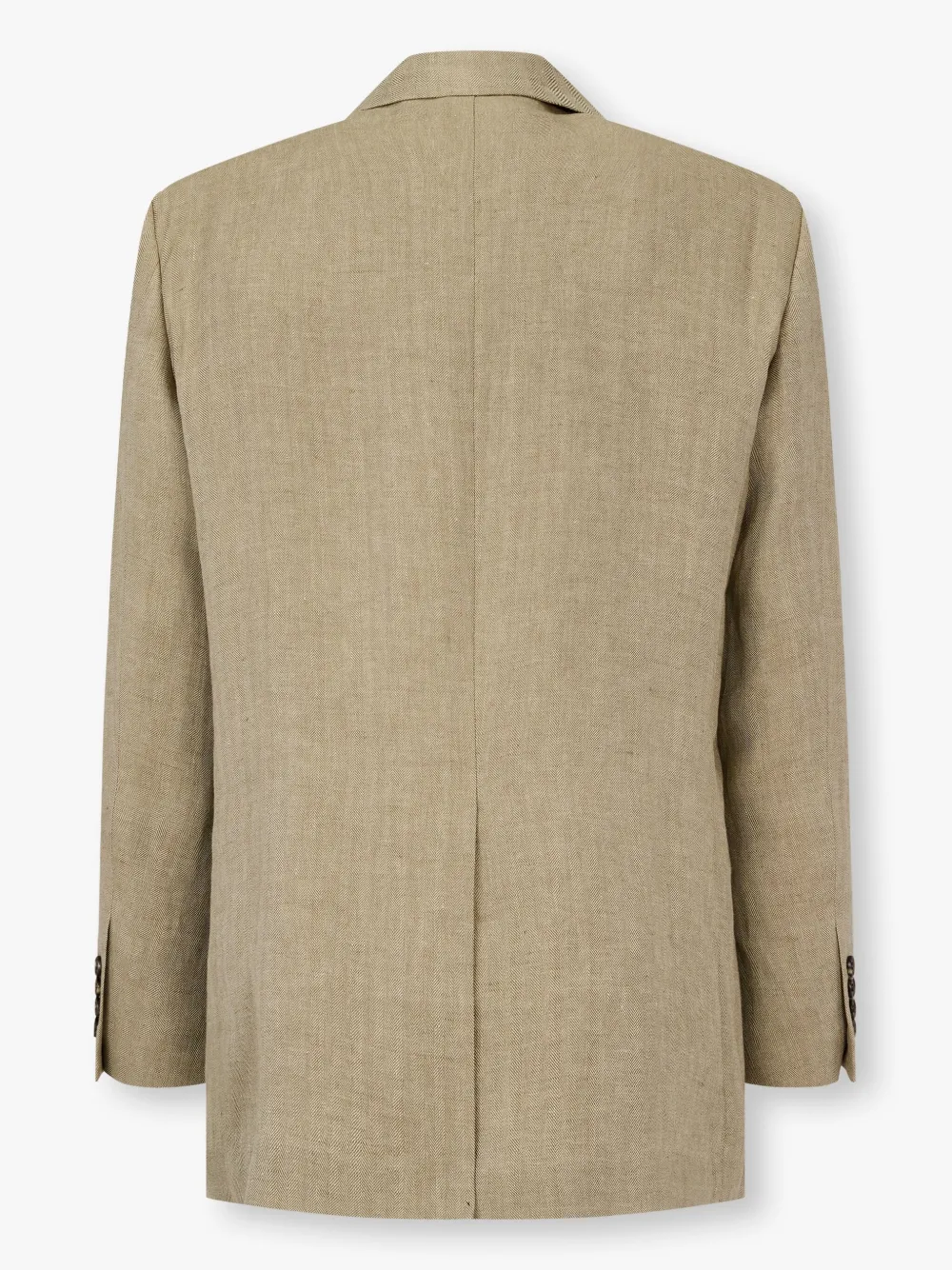 MAN ON THE BOON. HERRINGBONE-PATTERN LINEN BLAZER