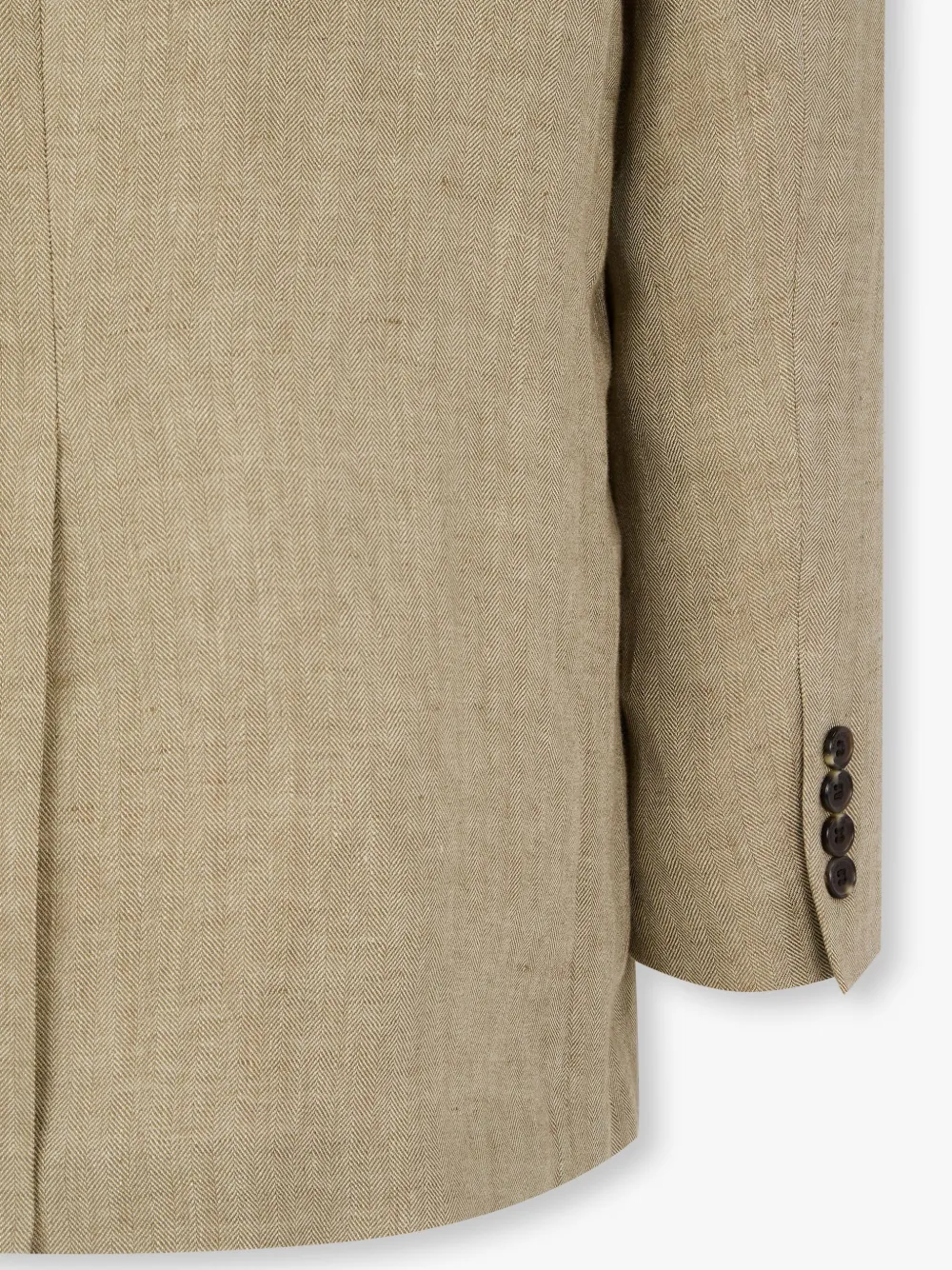 MAN ON THE BOON. HERRINGBONE-PATTERN LINEN BLAZER
