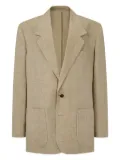 Man On The Boon. herringbone-pattern linen blazer - Neutrals
