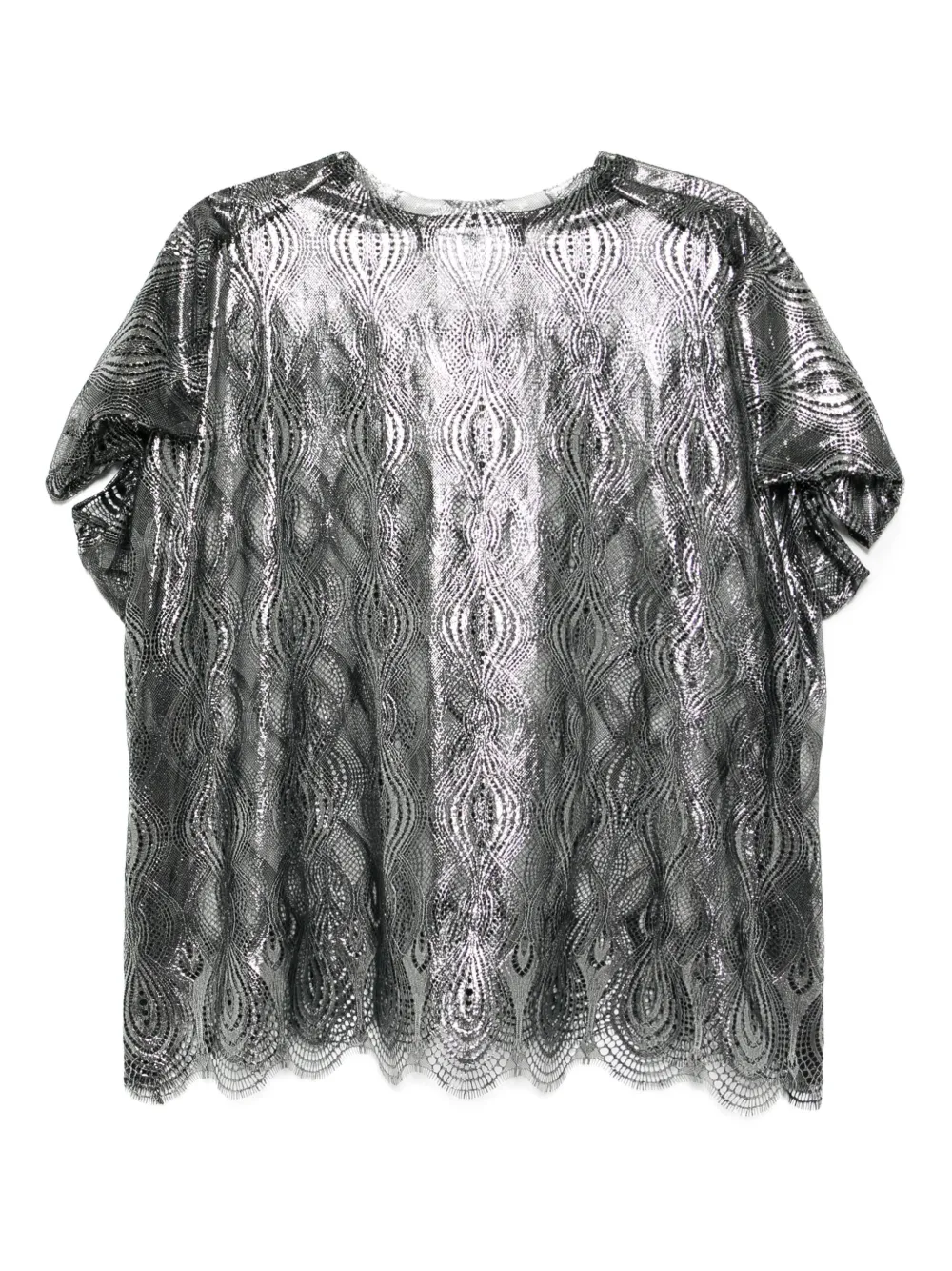 Junya Watanabe Metallic T-shirt Zwart