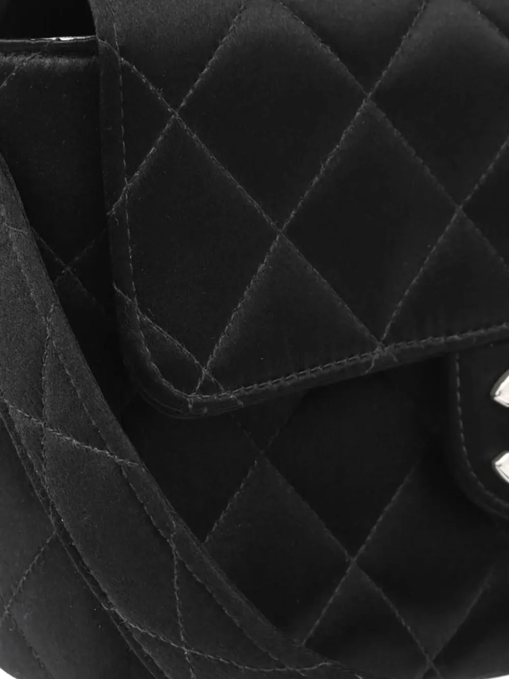 Pre-owned Chanel 1997 Mini Classic Flap Square Handbag In Black
