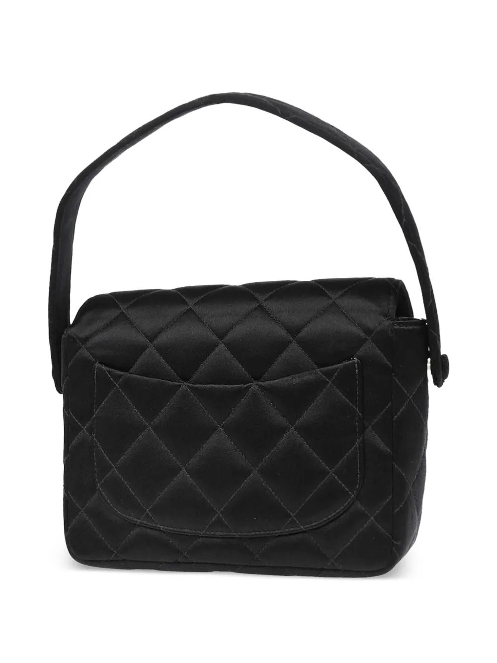 Pre-owned Chanel 1997 Mini Classic Flap Square Handbag In Black
