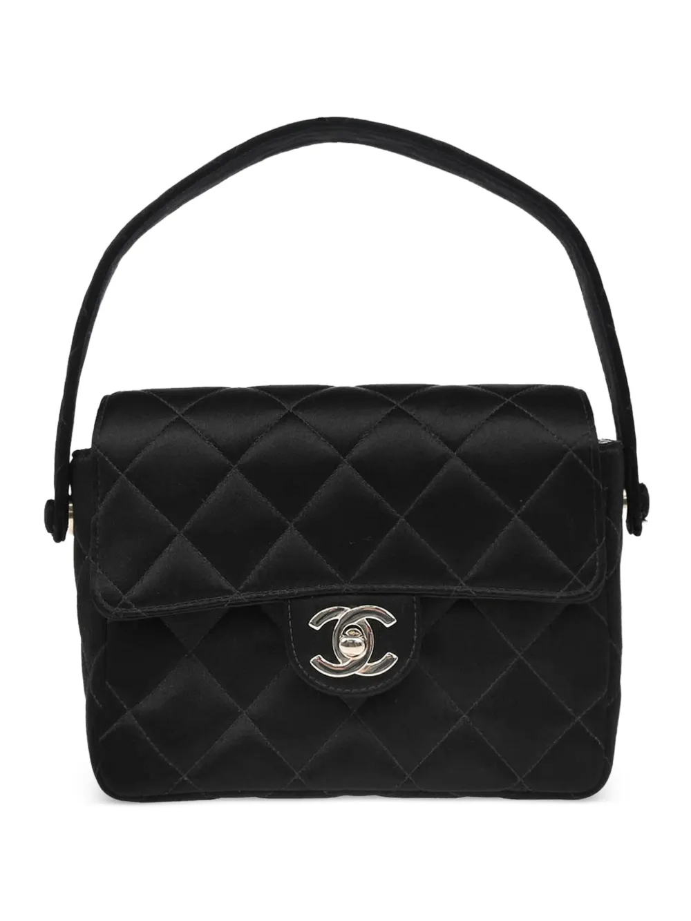 CHANEL Pre-Owned 1997 クラシック フラップ スクエア ハンドバッグ ミニ - ブラック CHANEL Pre-Owned 1997 クラシック フラップ スクエア ハンドバッグ ミニ - ブラック