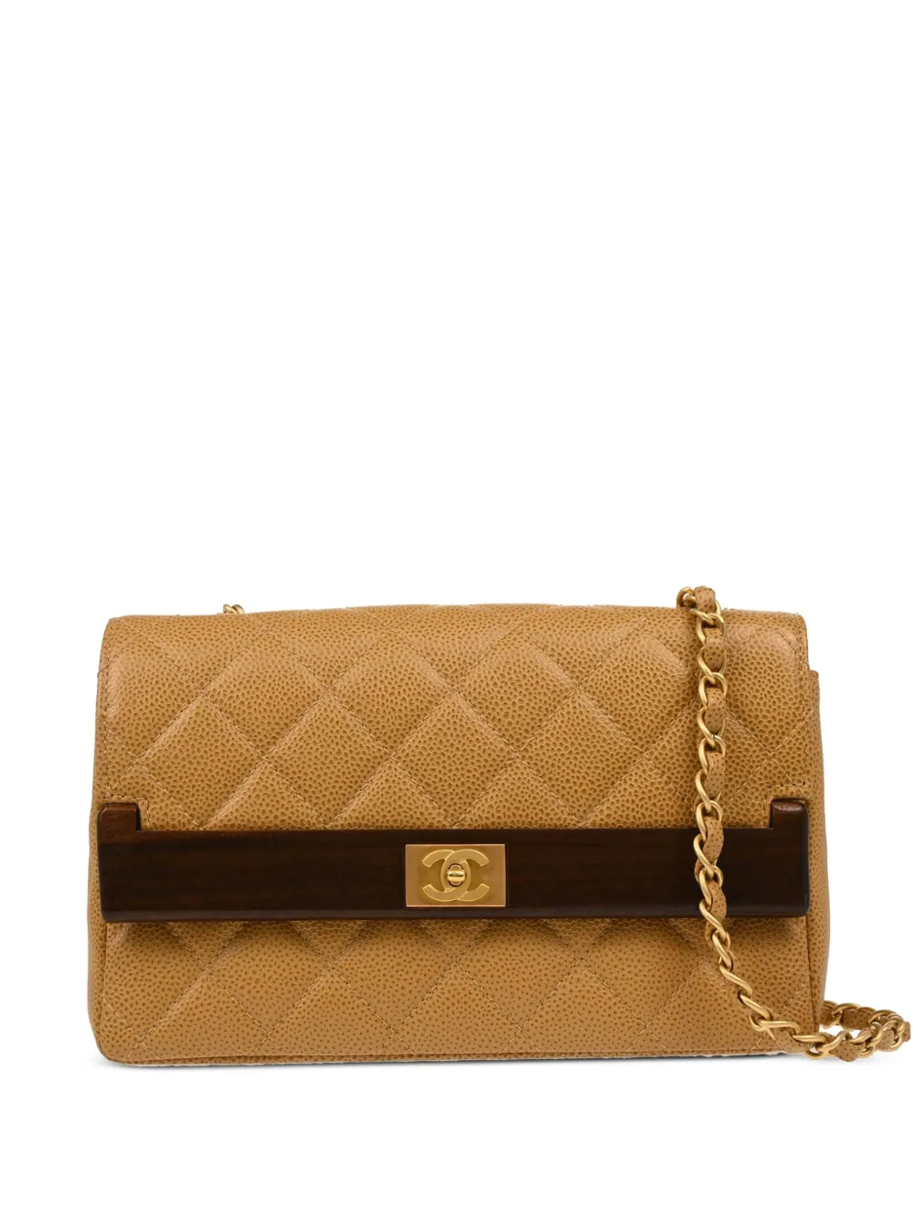 CHANEL Pre-Owned 2003 ストレート フラップ ショルダーバッグ - ニュートラル CHANEL Pre-Owned 2003 ストレート フラップ ショルダーバッグ - ニュートラル