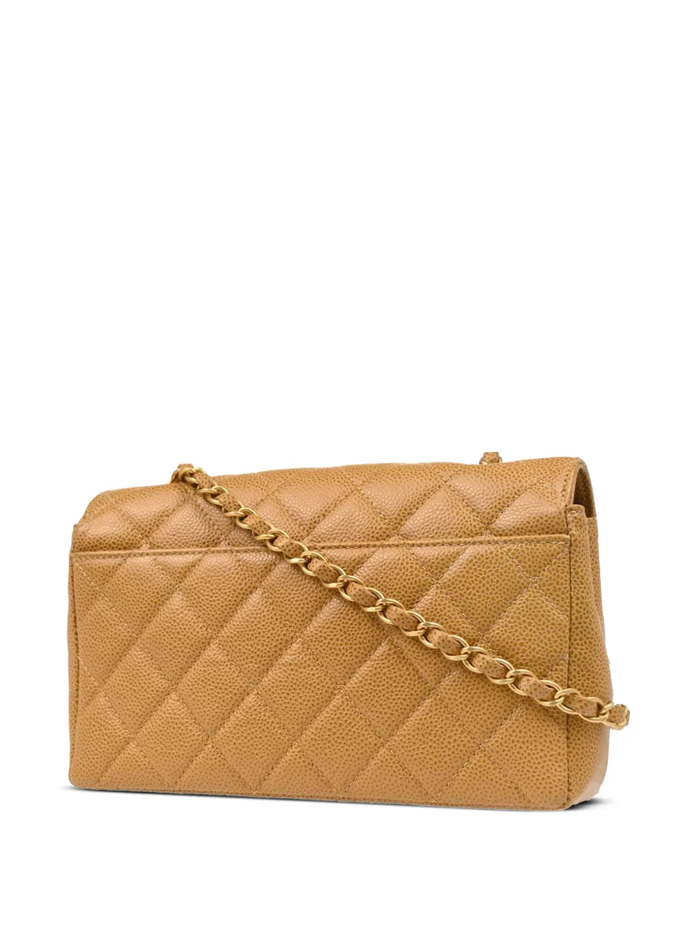 Pre-owned Chanel 2003 Straight Flap Shoulder Bag In Neutrals