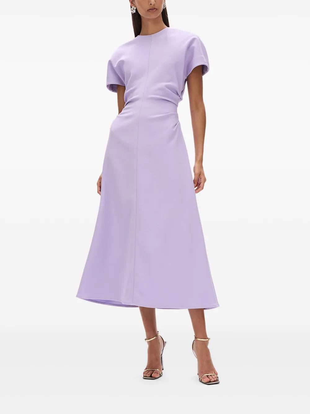 Rachel Gilbert Midi-jurk met ruches - Paars
