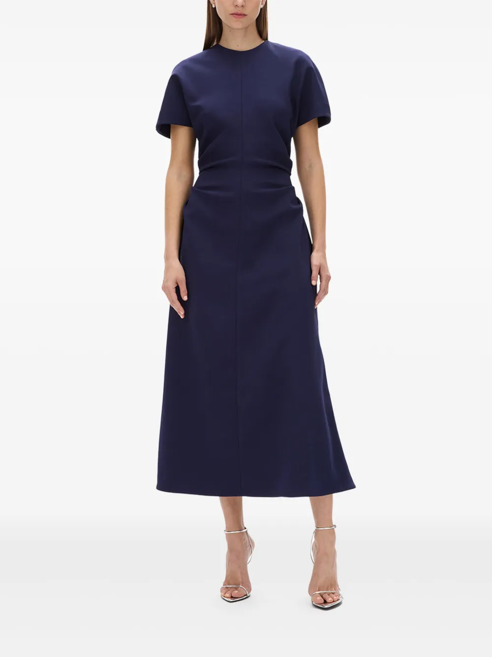 Rachel Gilbert Midi-jurk met geplooid detail - Blauw