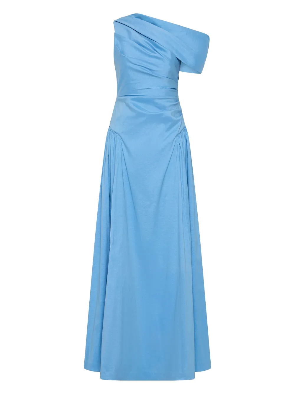 Rachel Gilbert Asymmetrische gedrapeerde avondjurk Blauw