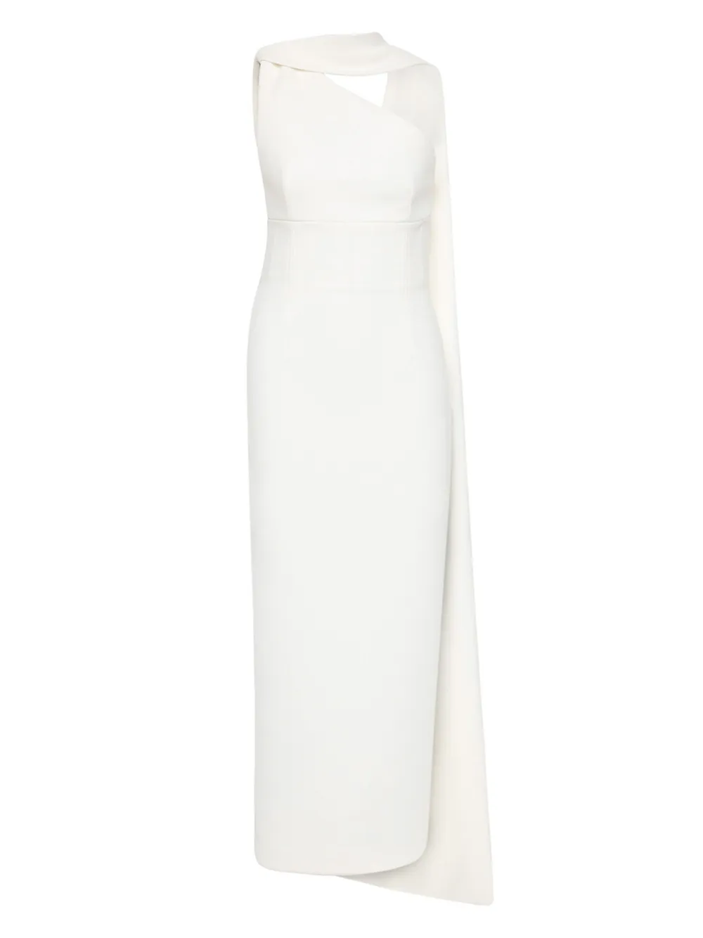 Rachel Gilbert Clara midi-jurk met asymmetrisch detail Wit