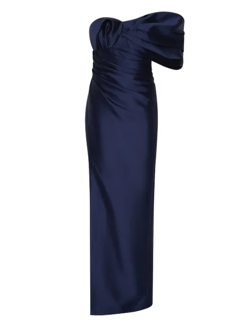 Rachel Gilbert Marlo ruched strapless gown