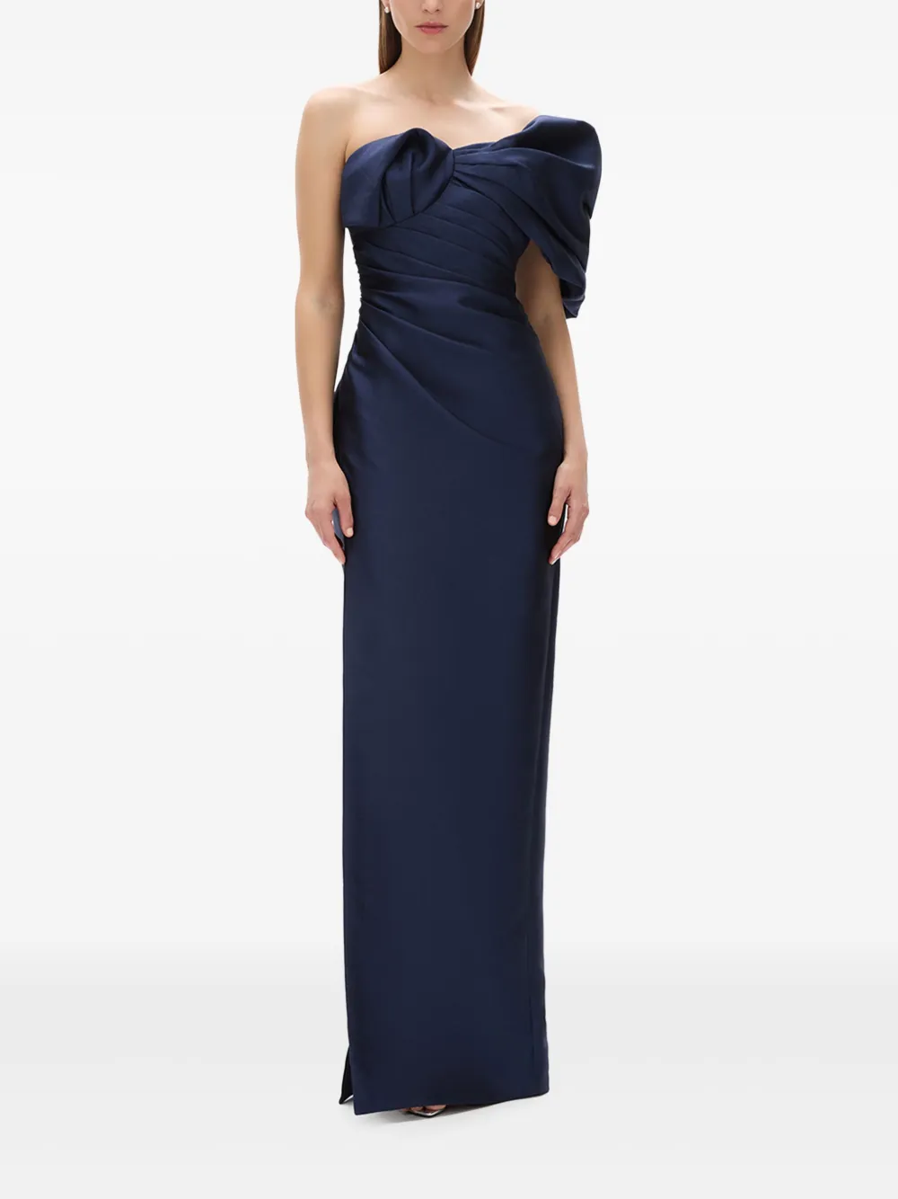 Rachel Gilbert Strapless avondjurk met ruches - Blauw
