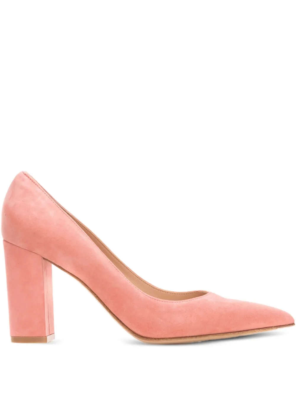 Gianvito Rossi 85mm Piper Suede Block-heel Pumps