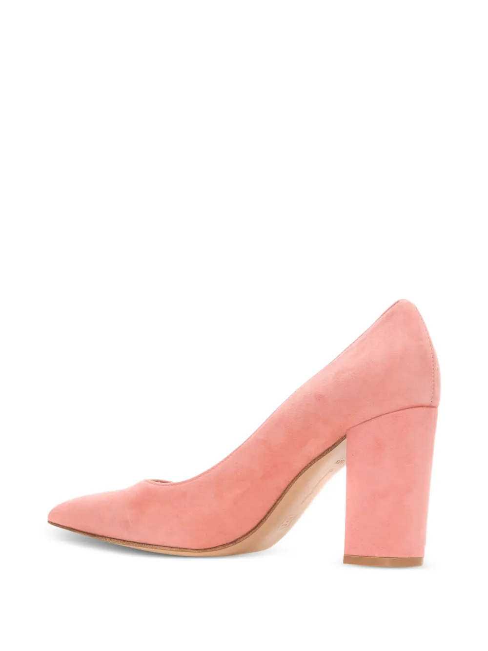 Gianvito Rossi 85mm Piper suede block-heel pumps Pink