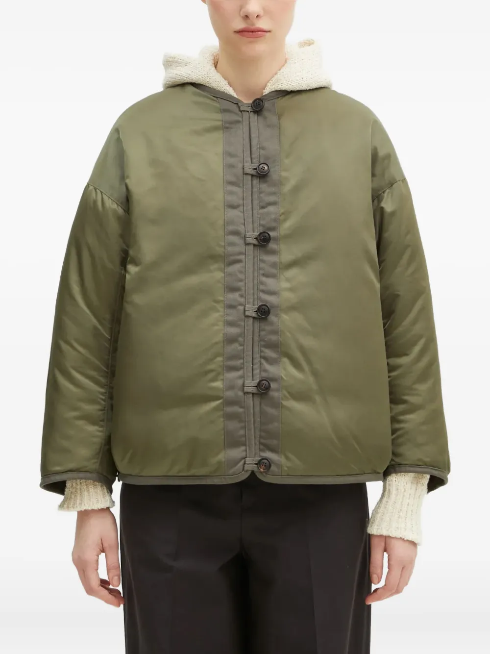visvim Omkeerbaar jack met knoopsluiting Groen