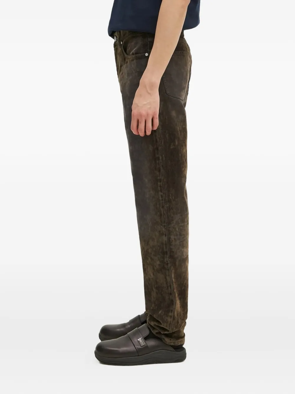 Helmut Lang cotton jeans Groen