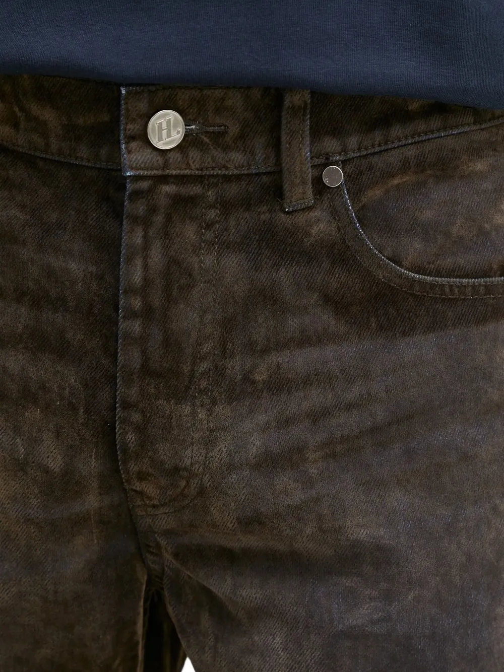 Helmut Lang cotton jeans Groen