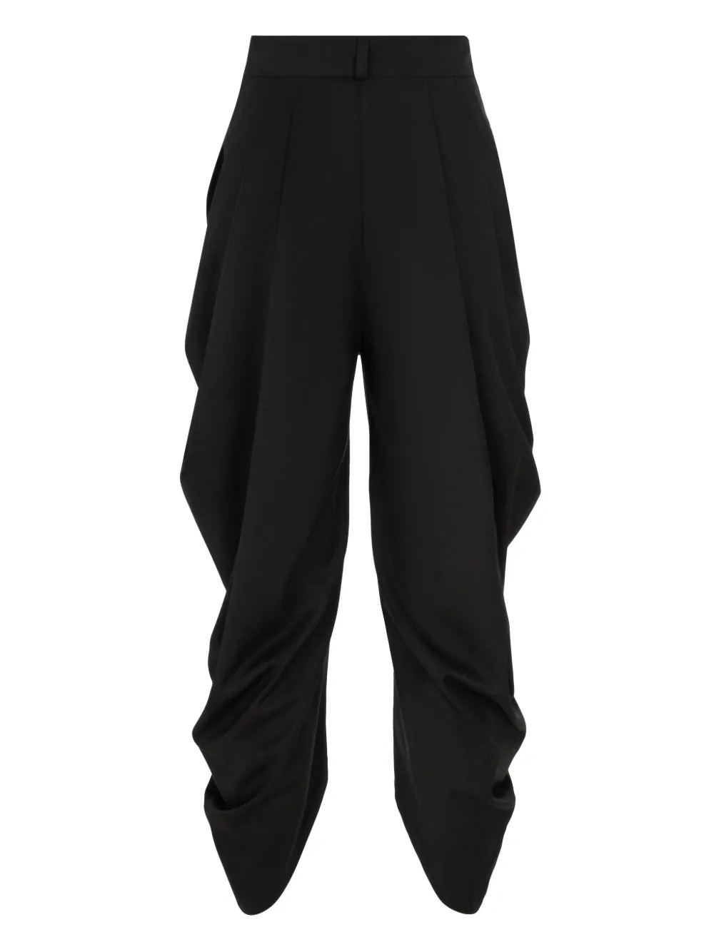 Annafoxy Drop-crotch Trousers In Black