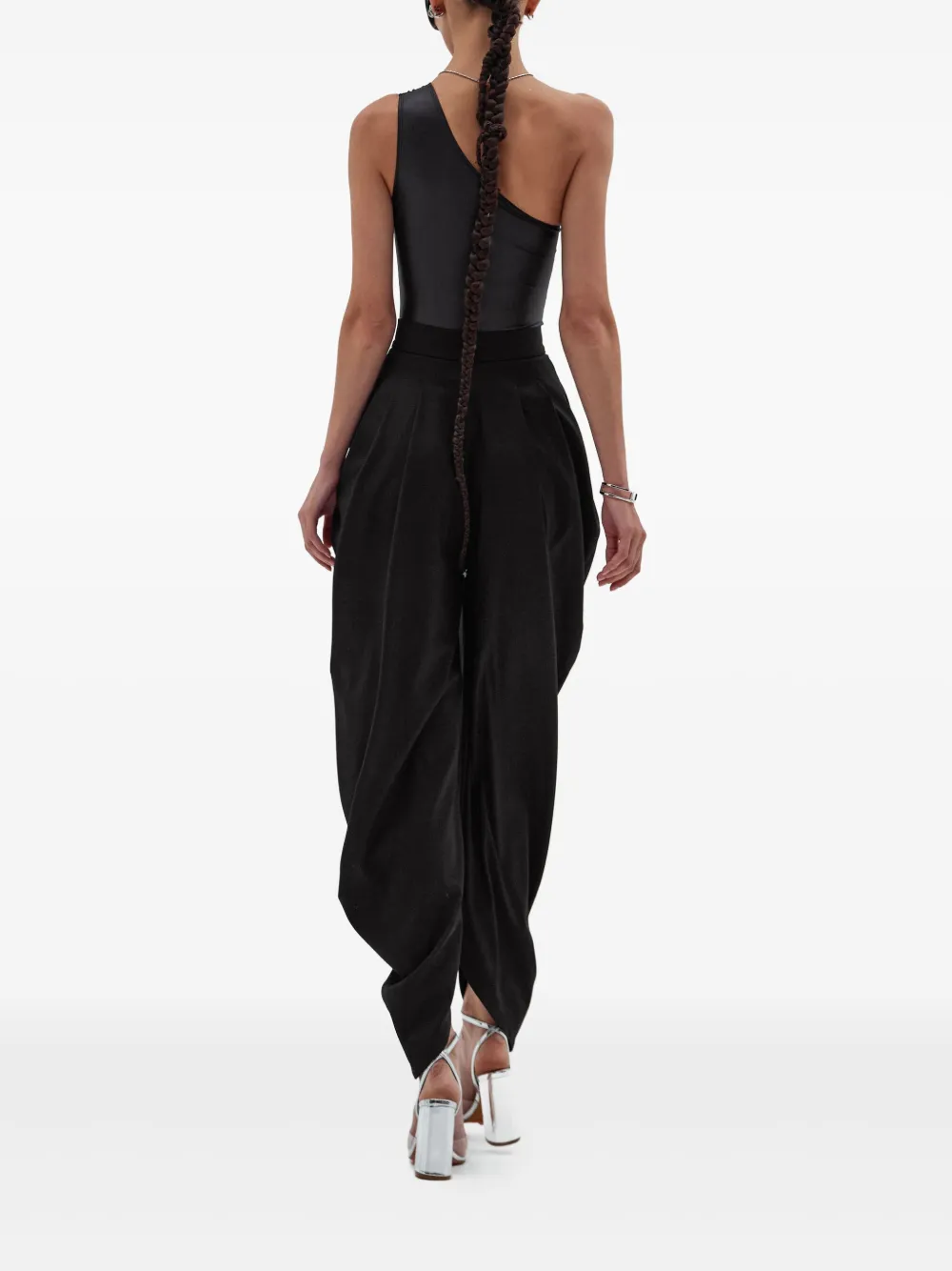 Annafoxy Drop-crotch Trousers In Black