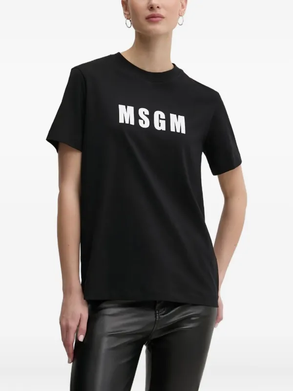 MSGM ロゴ Tシャツ | ブラック | FARFETCH JP