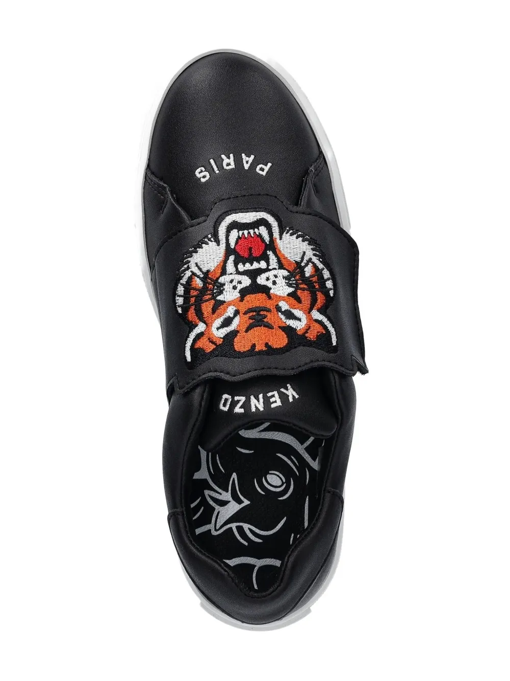 Kenzo Kids Sneakers verfraaid met tijger Zwart