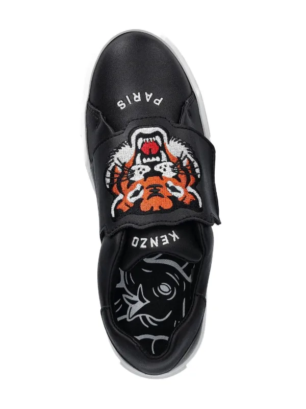 KENZO（2L×13、A4×3） Kenzo Kids Tênis Com Aplicação De Tigre | Preto | FARFETCH BR