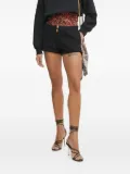 Just Cavalli snake-print drawstring mini shorts - Black