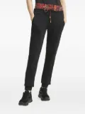 Just Cavalli snakeskin-print drawstring track pants - Black