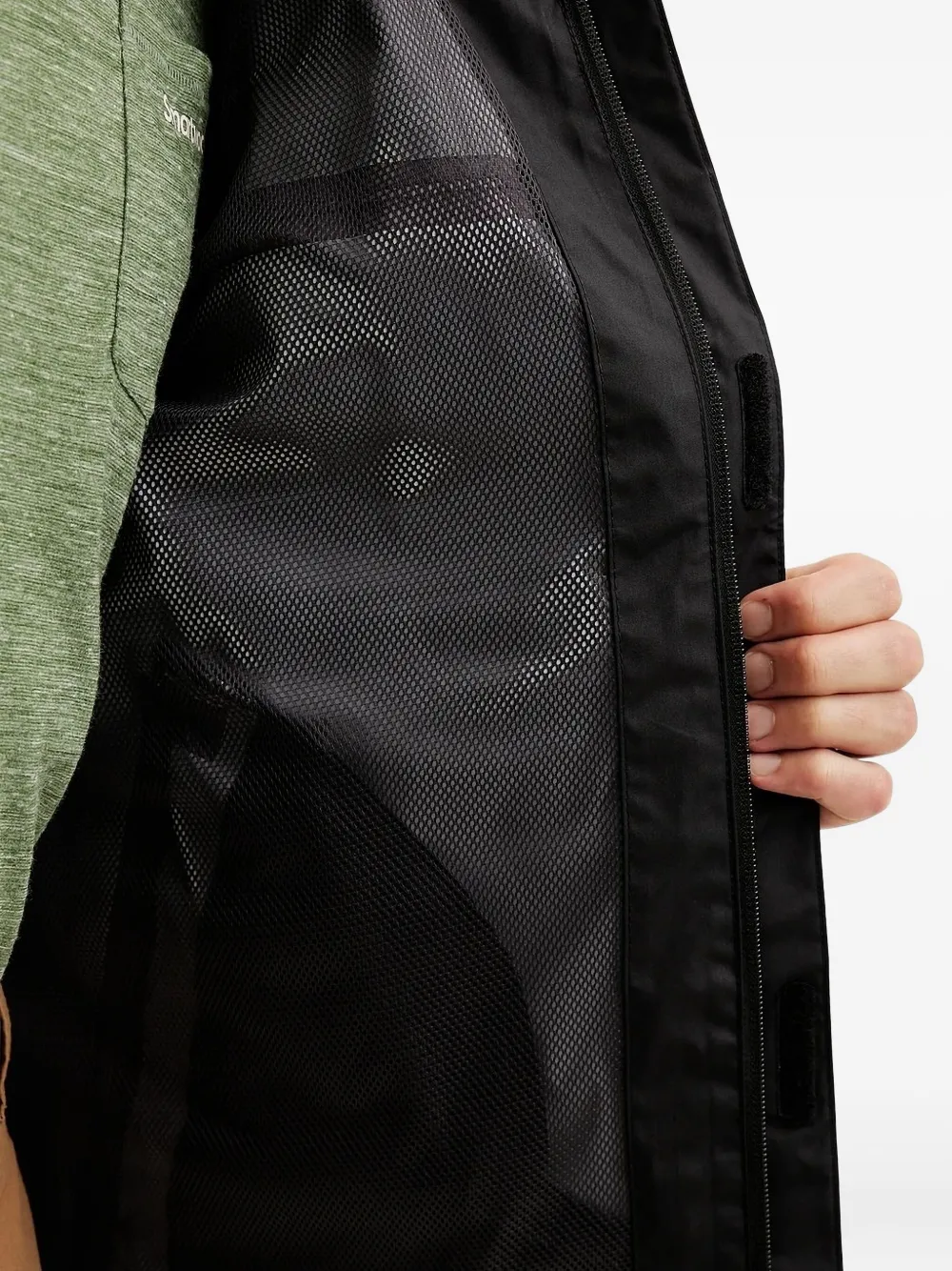 Helly Hansen logo-sleeve hooded jacket Zwart
