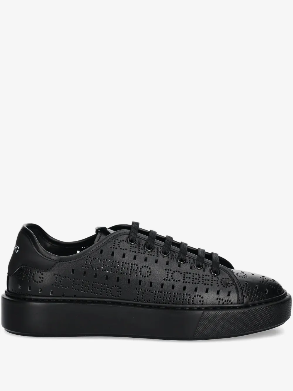 Iceberg perforated leather sneakers | Black | Image 1