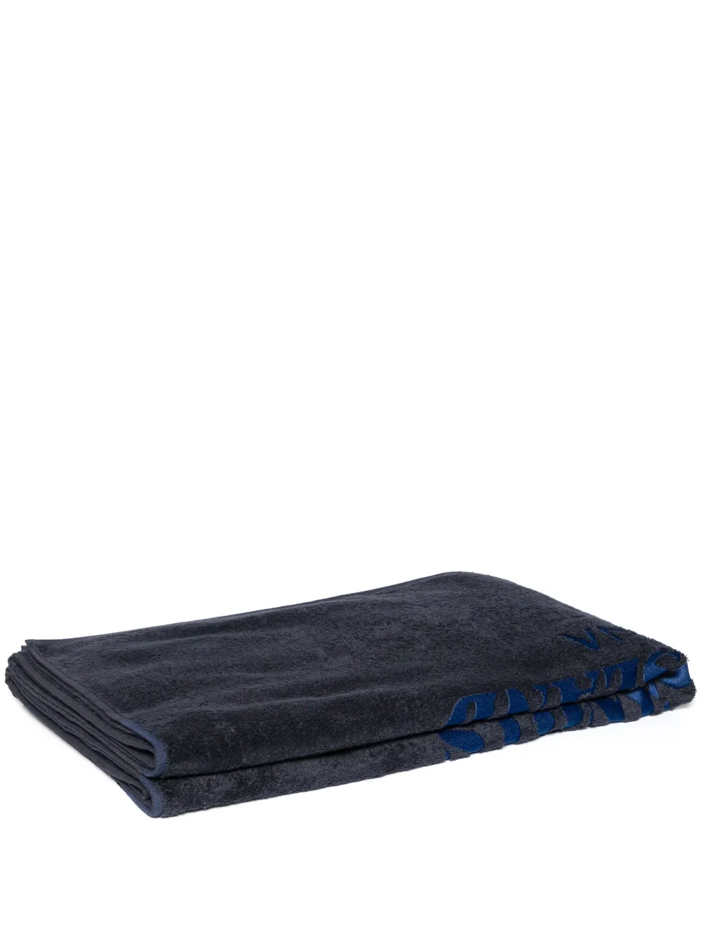 Stone Island logo-embroidered beach towel | Blue | Image 1