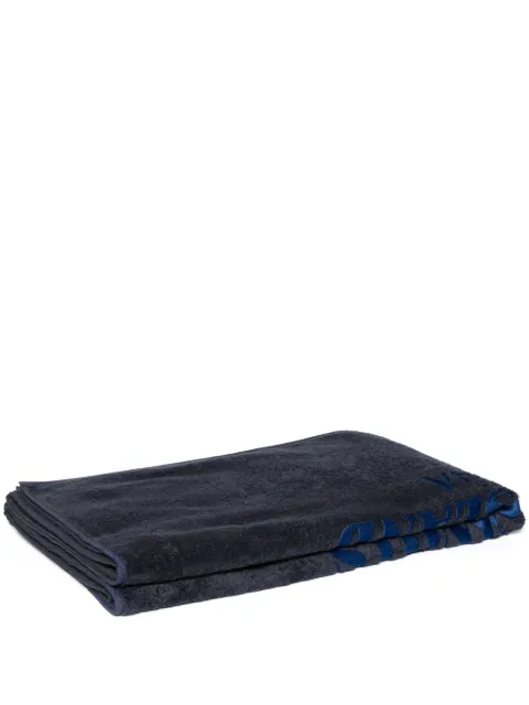 Stone Island logo-embroidered beach towel