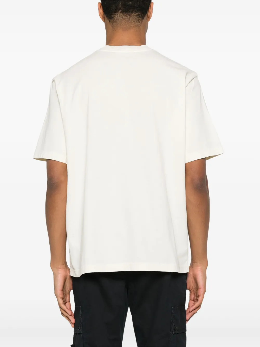 Stone Island T-shirt met logoprint Beige