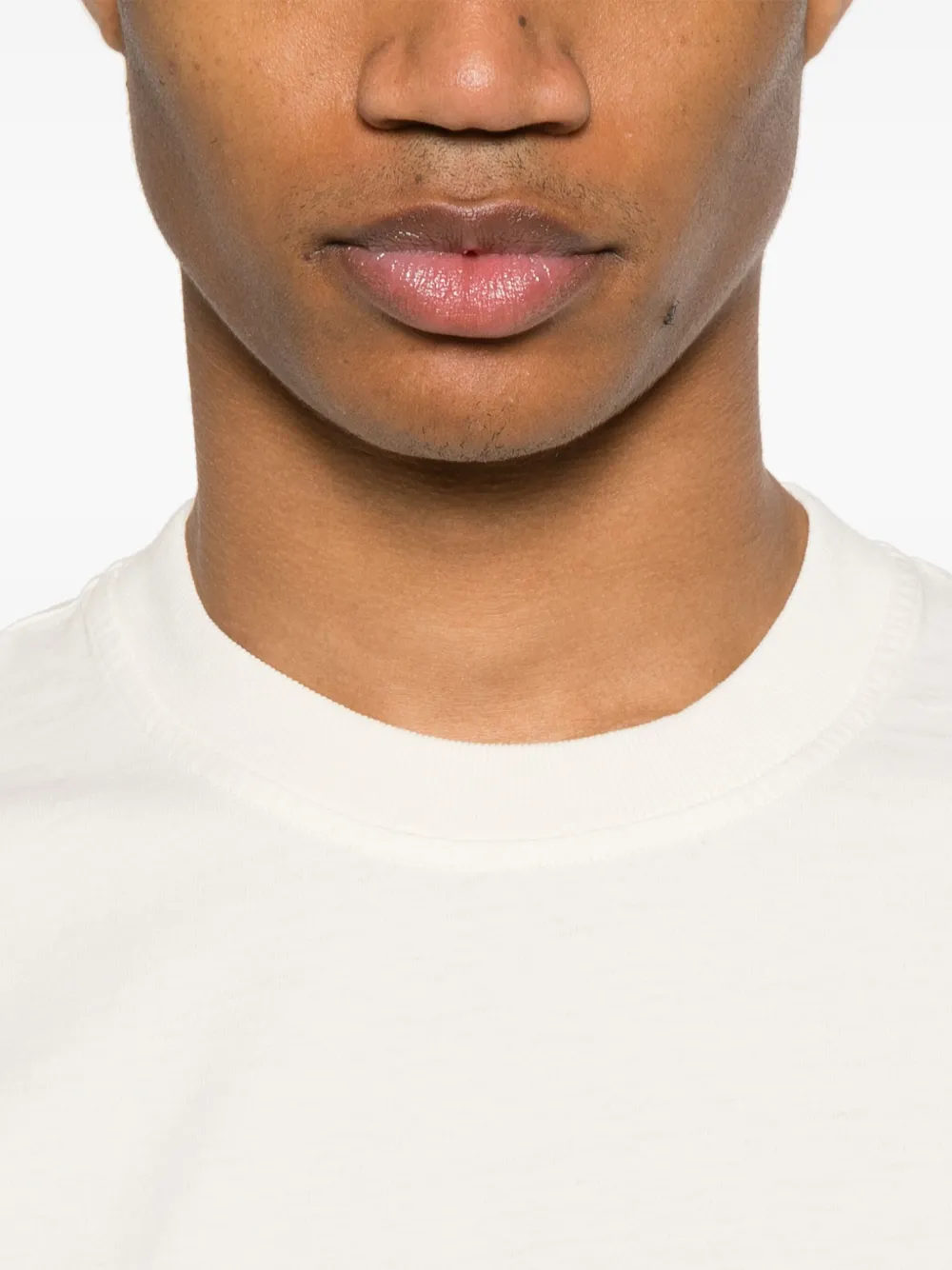 Stone Island T-shirt met logoprint Beige