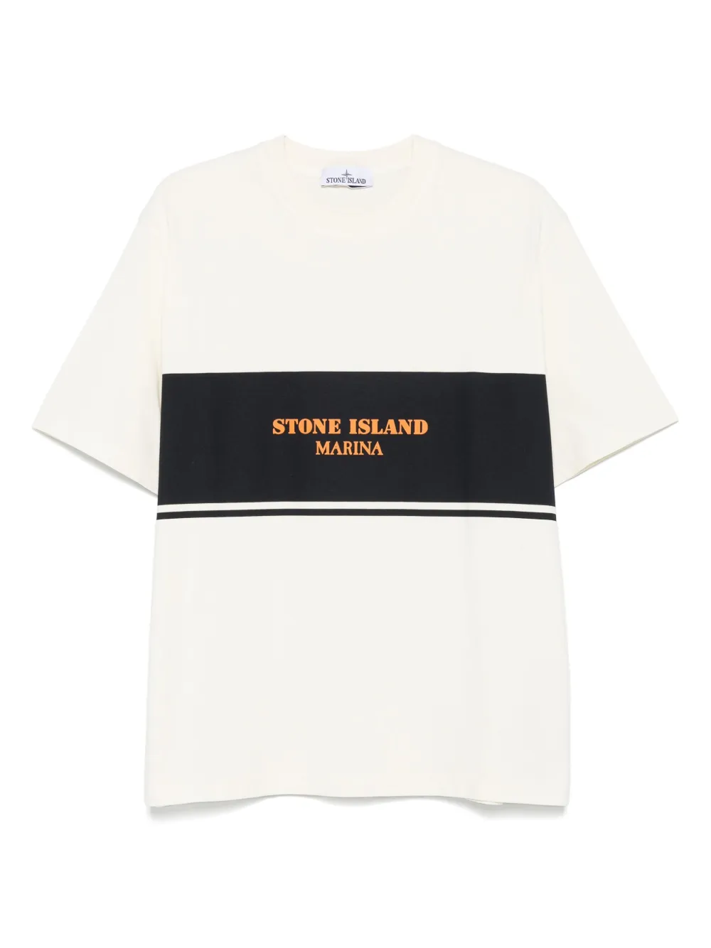 Stone Island logo-print T-shirt | Neutrals | Image 1