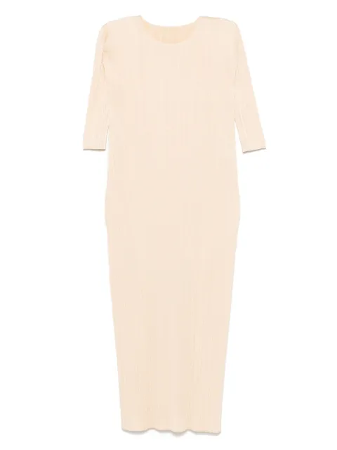 Pleats Please Issey Miyake Merry Bicolor midi dress