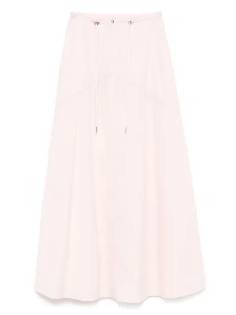 Add cotton midi skirt 